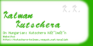 kalman kutschera business card
